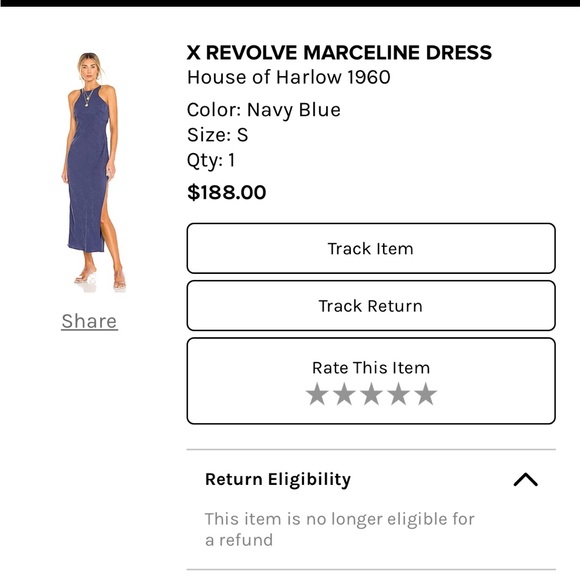 NWOT X Revolve House of Harlow midi dress -Slate blue Small - Picture 8 of 8